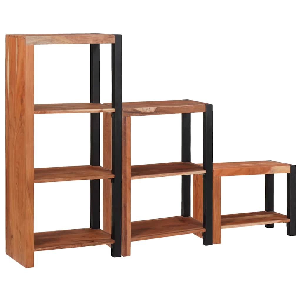 vidaXL Estante 3 pcs Castanho 50 x 30 x 110 cm