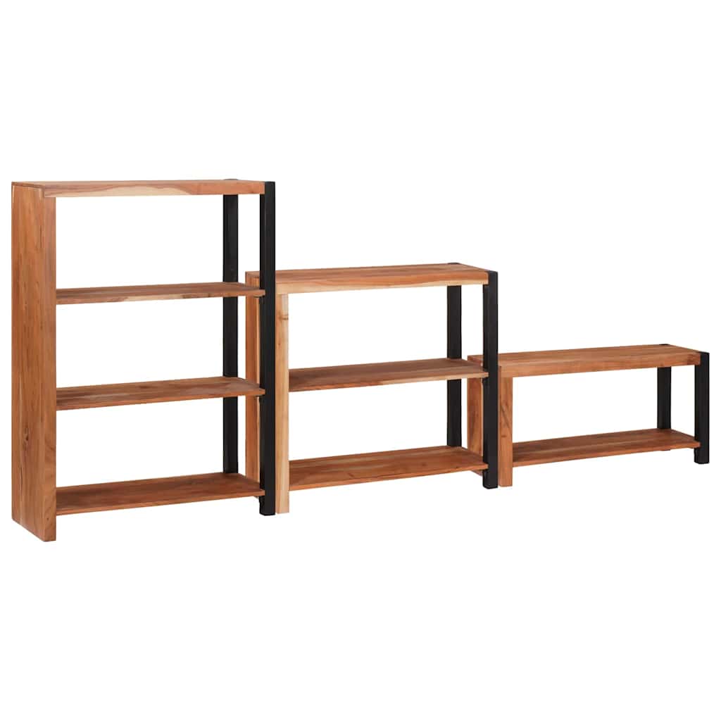 vidaXL Estante 3 pcs Castanho 80 x 30 x 110 cm