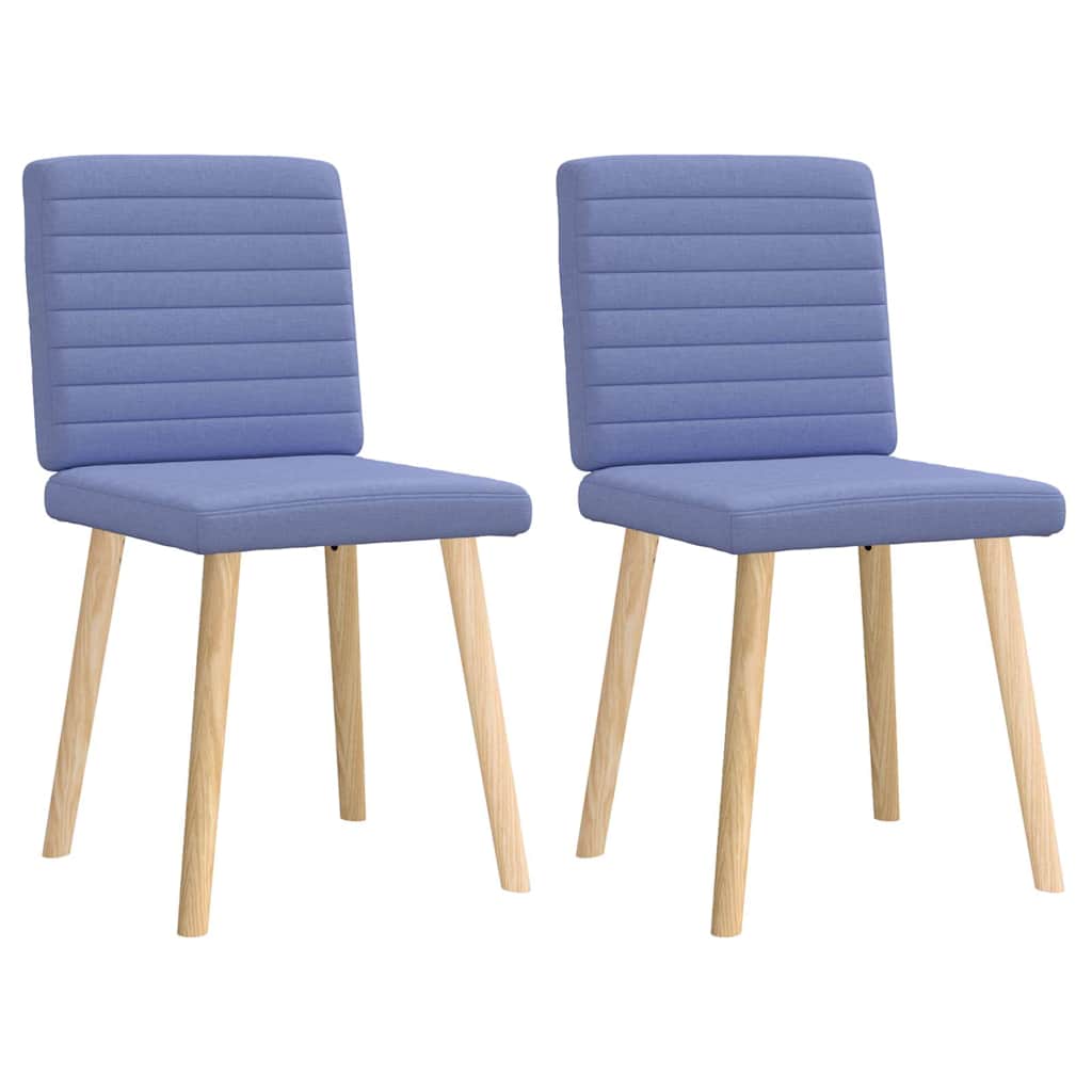 vidaXL Cadeiras de jantar 2 pcs Jeans Tecido Azul