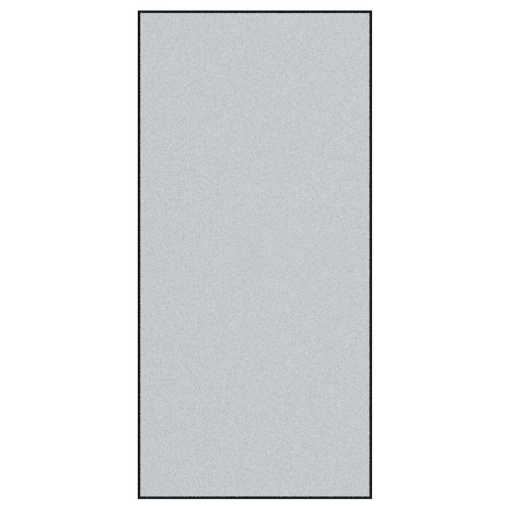 vidaXL Tapete de Entrada Cinza e Preto 120 x 250 cm 100% Poliamida