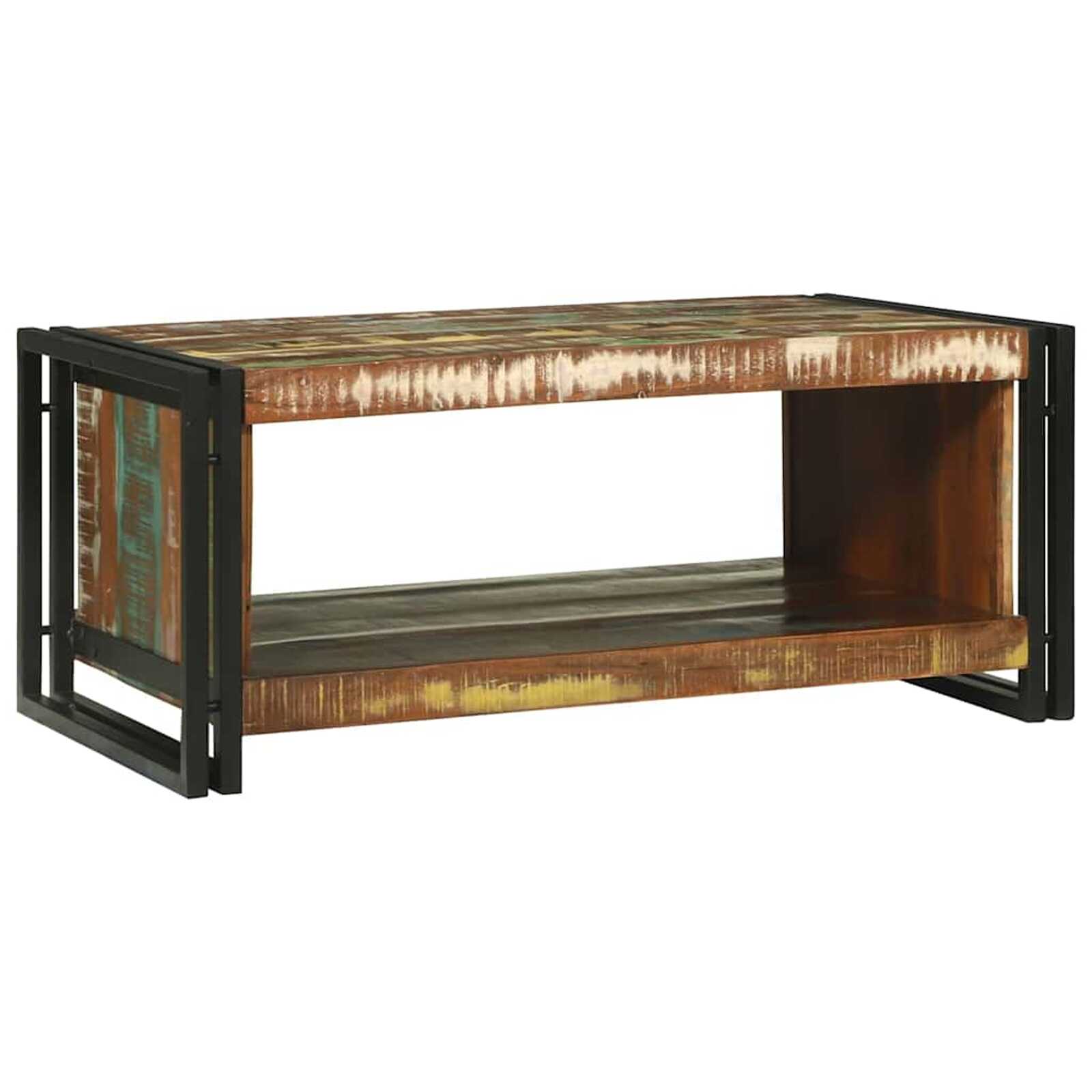 vidaXL Mesa de centro 90 x 50 x 38 cm Madeira Reforçada Sólida