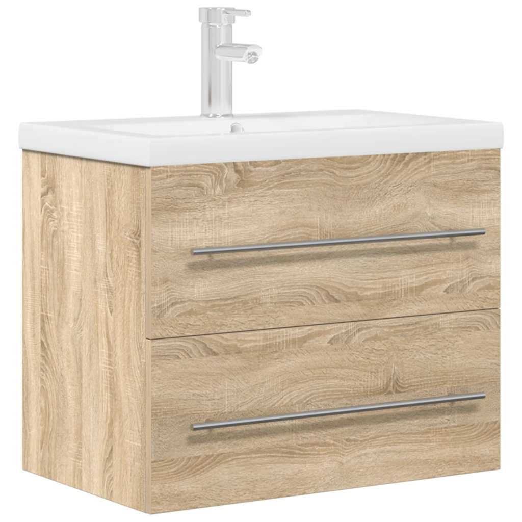 vidaXL 2 pcs conj. móveis casa banho derivados madeira carvalho sonoma