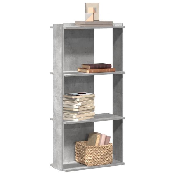 vidaXL Estante 3 Camadas Betão 60x30x120cm Madeira Trabalhada Cinzento - 1710040157