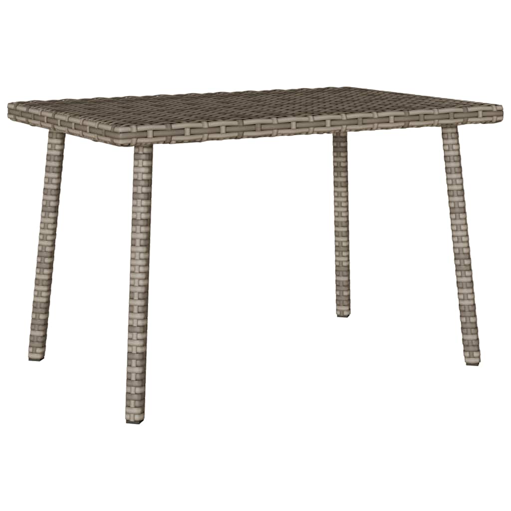 vidaXL Mesa de centro de jardim retangular 60x40x37cm vime PE cinzento