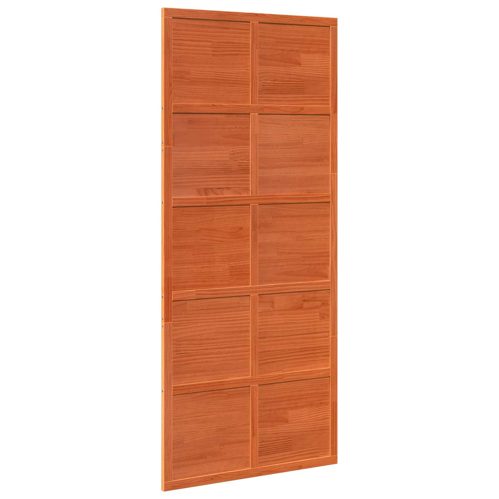 vidaXL Porta de celeiro Castanho encerado 90 x 208 cm