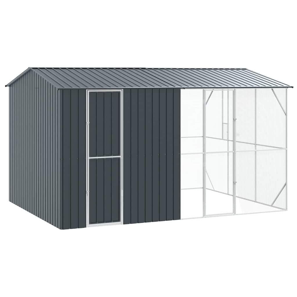 vidaXL Gaiola para Pássaros Antracite 430 x 310 x 247 cm