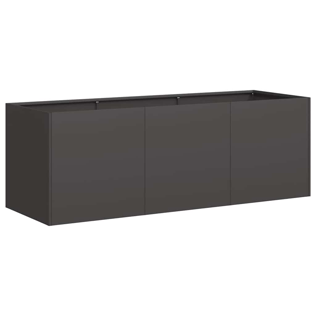 vidaXL Vaso Preto 120x40x40 cm Aço Laminado a Frio