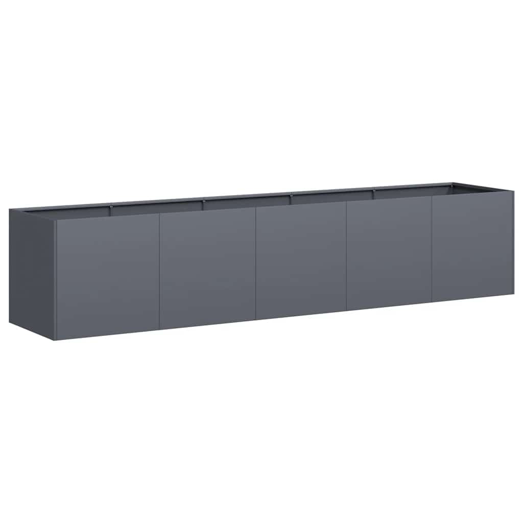 vidaXL Vaso Antracite 200x40x40 cm Aço Laminado a Frio