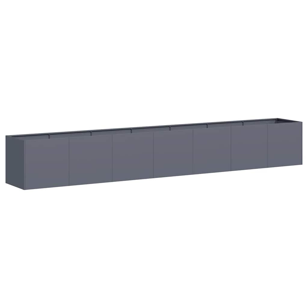 vidaXL Vaso floreira 280x40x40 cm aço laminado a frio antracite