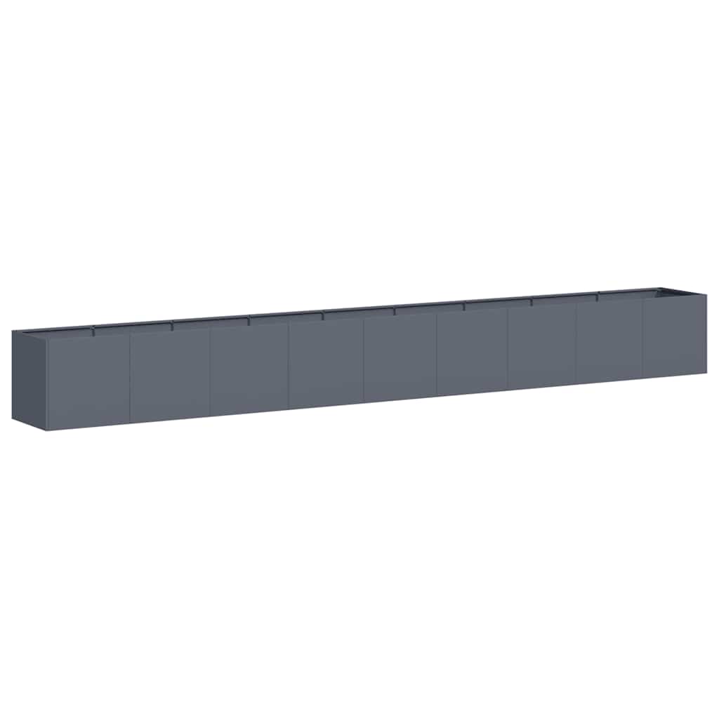 vidaXL Vaso floreira 360x40x40 cm aço laminado a frio antracite
