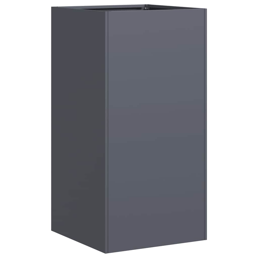 vidaXL Vaso/floreira 40x40x80 cm aço laminado a frio antracite