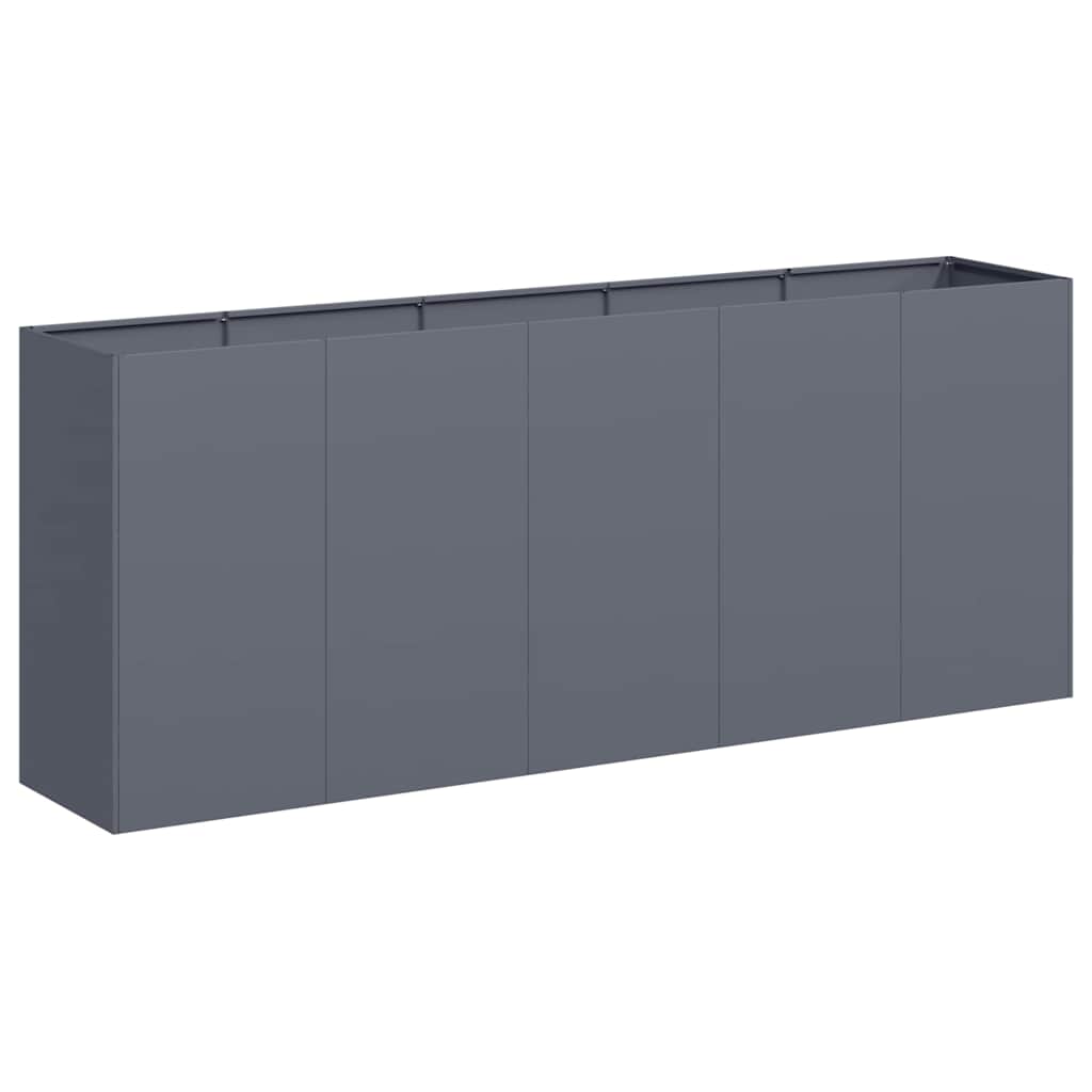 vidaXL Vaso/floreira 200x40x80 cm aço laminado a frio antracite