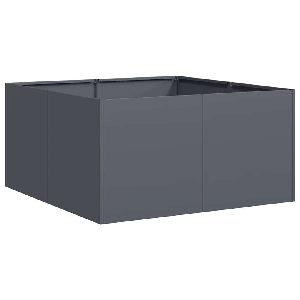 vidaXL Vaso/floreira 80x80x40 cm aço laminado a frio antracite
