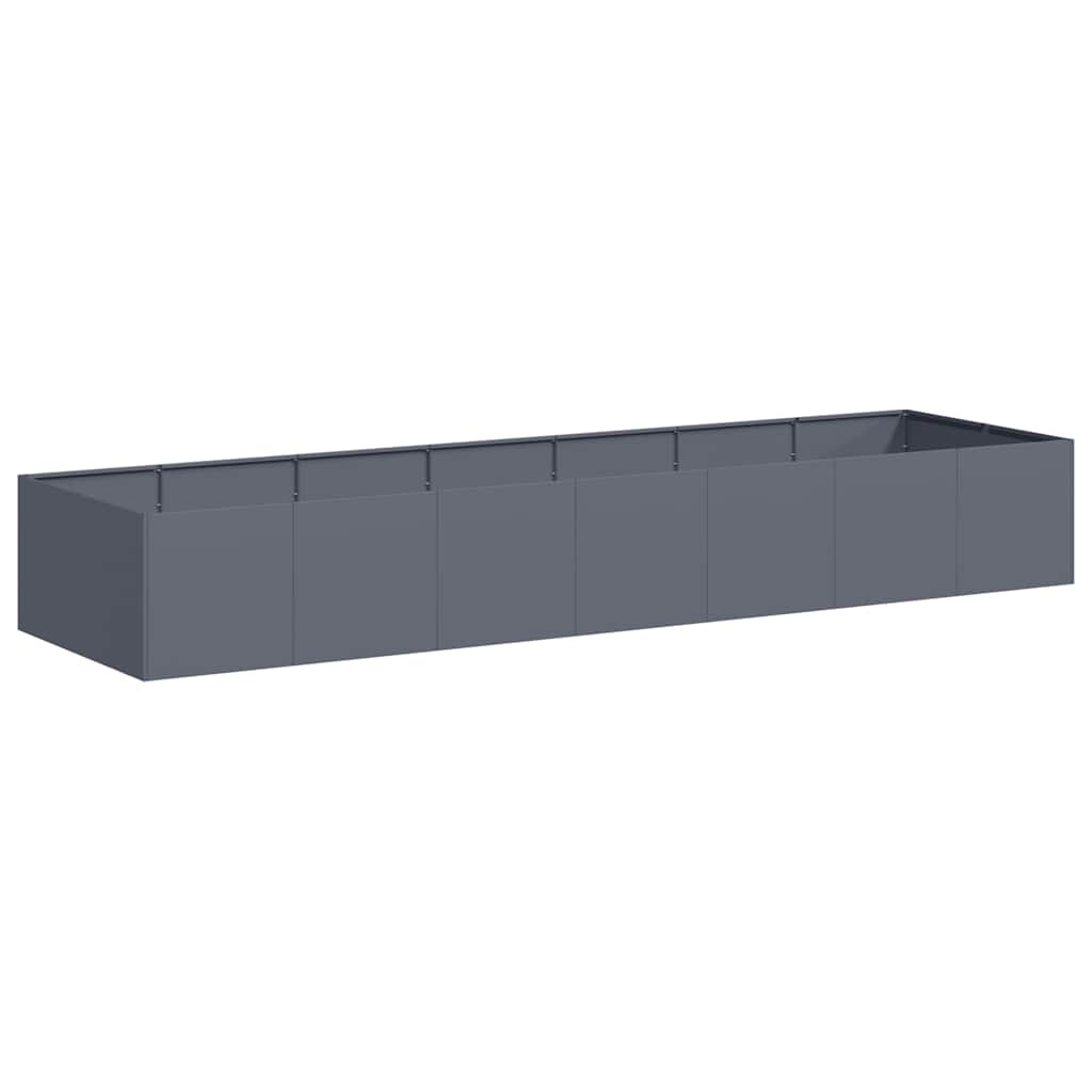 vidaXL Vaso/floreira 280x80x40 cm aço antracite