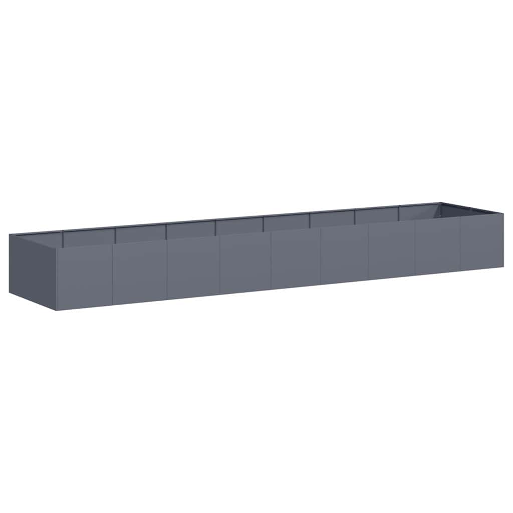 vidaXL Vaso/floreira 360x80x40 cm aço antracite
