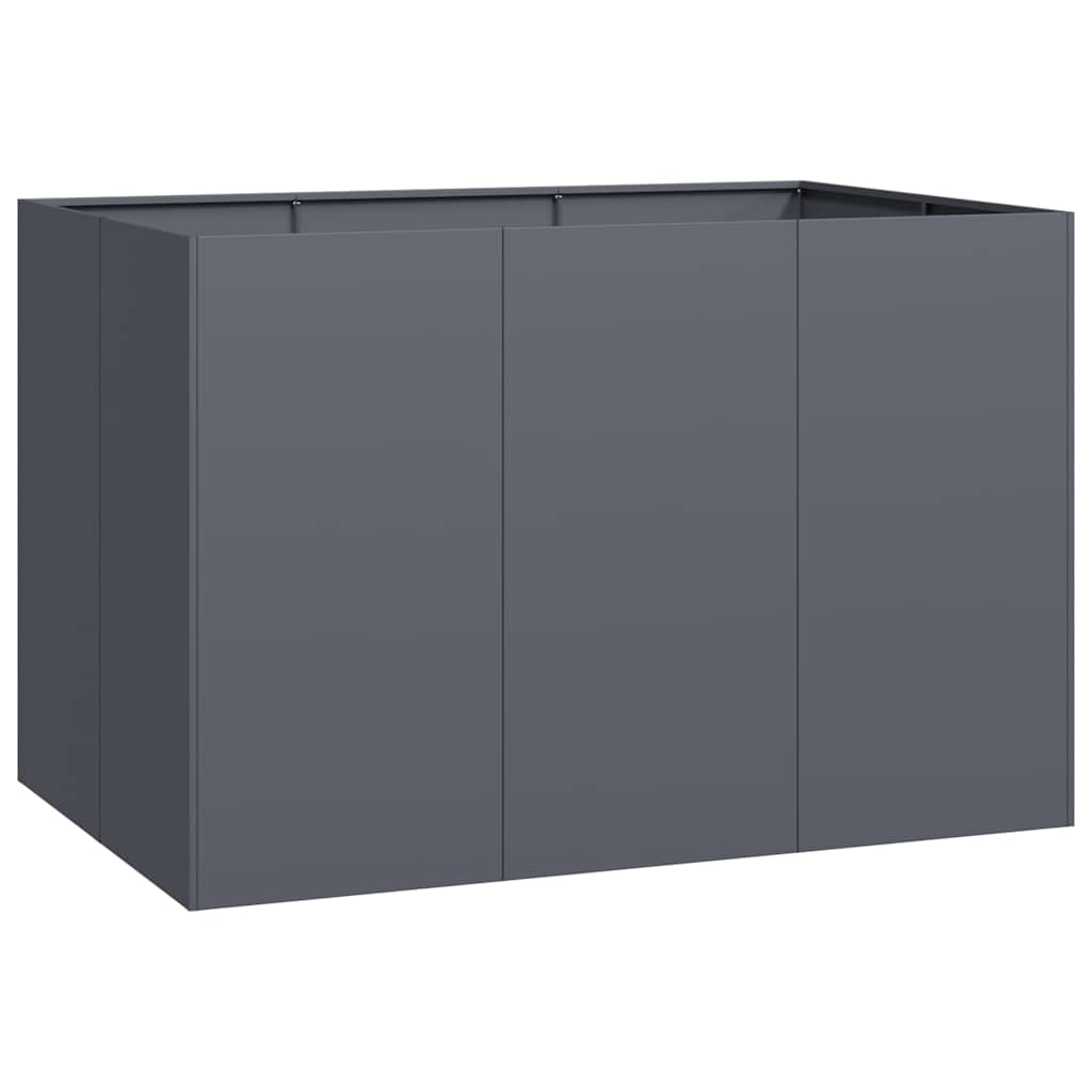 vidaXL Vaso floreira 120x80x80 cm aço antracite