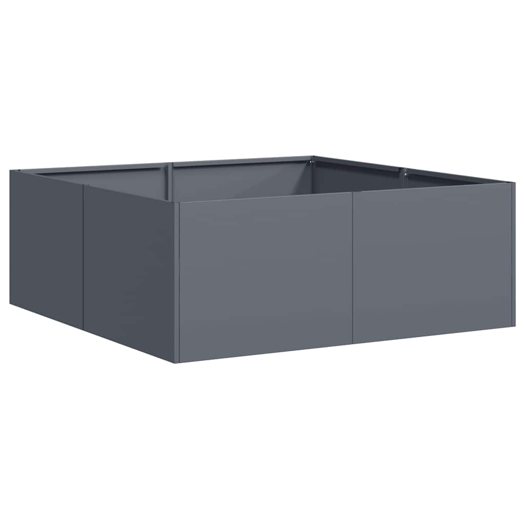 vidaXL Vaso/floreira 80x80x30 cm aço antracite