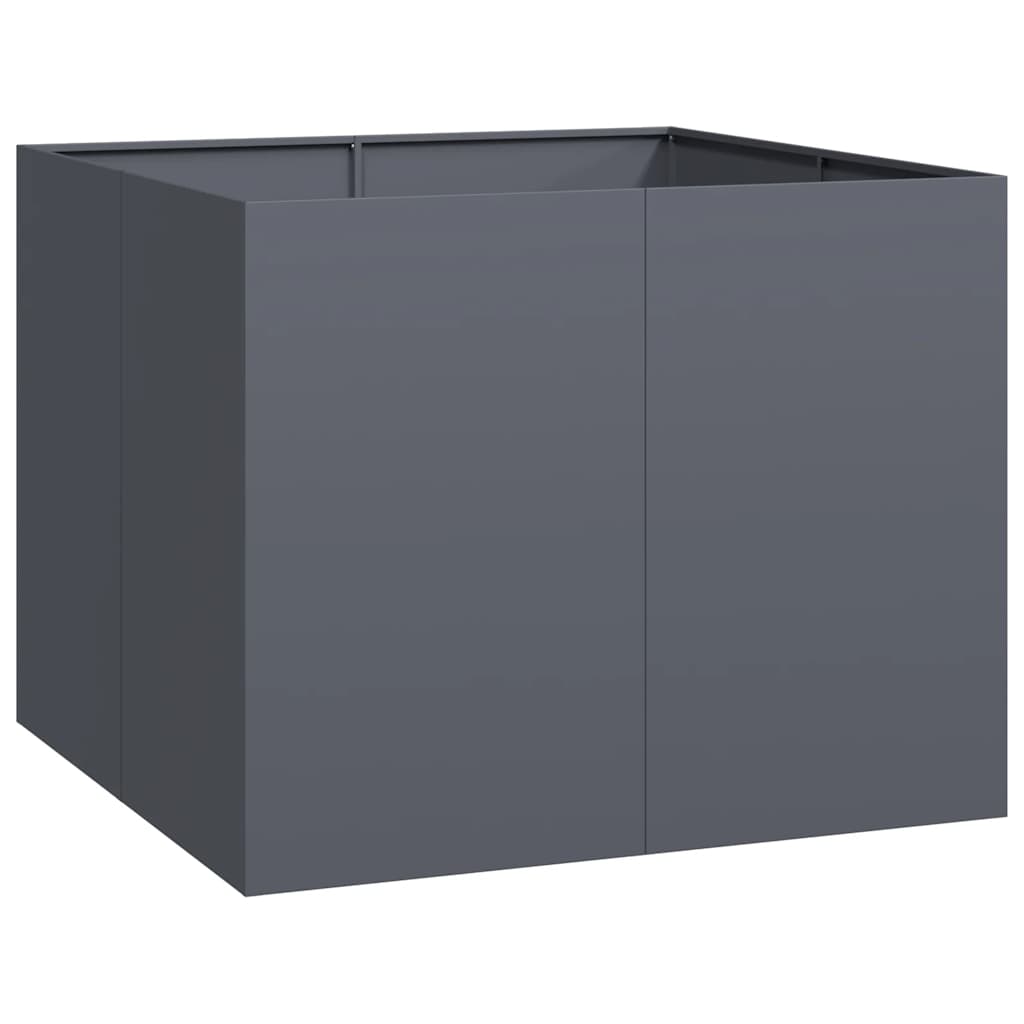 vidaXL Vaso floreira 100x100x80 cm aço antracite