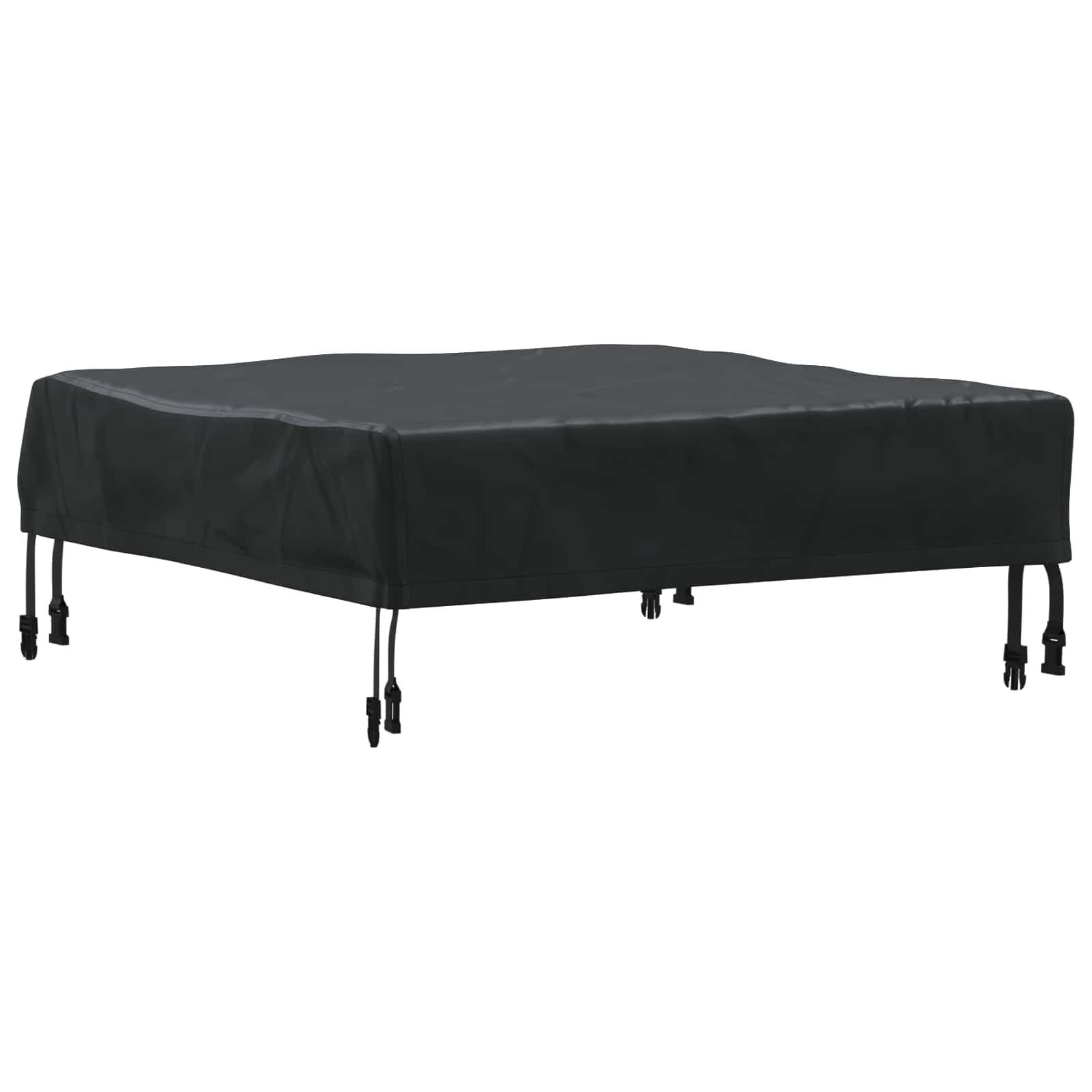 vidaXL Capa de Mesa Liso Preto 62 x 62 x 15 cm tecido