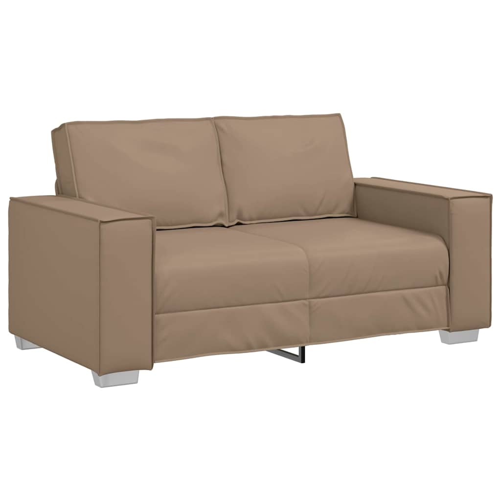 vidaXL Sofá de dois lugares Cappuccino 160 cm Couro Sintético