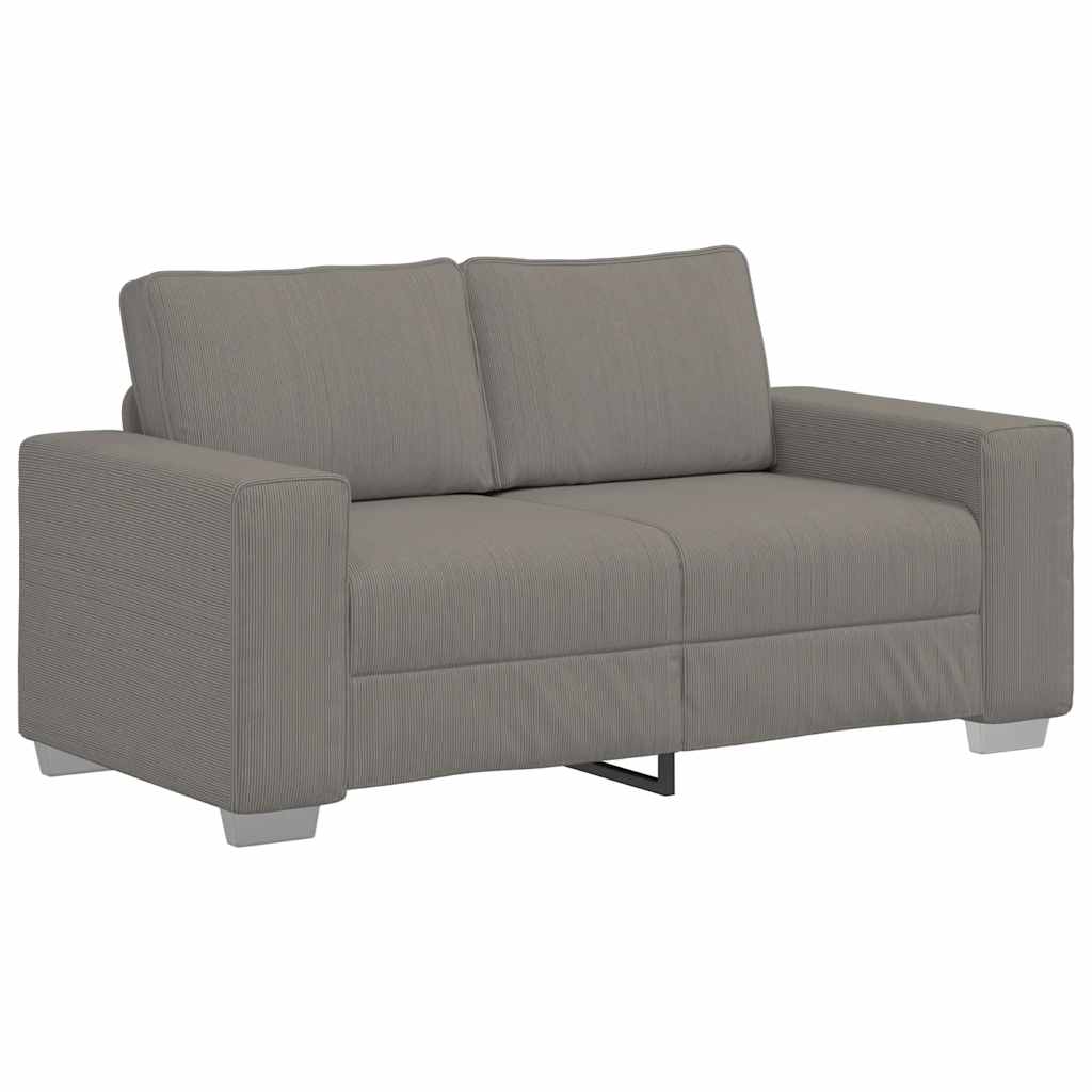 vidaXL Sofá-luvas 160x77x82 cm tecido corduroy cinzento-claro