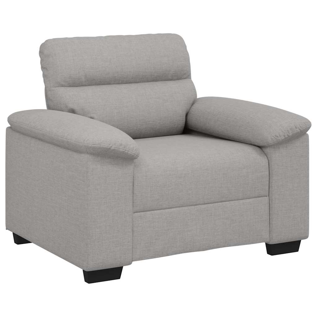 vidaXL Poltrona 100x81x84 cm tecido cinzento nuvem