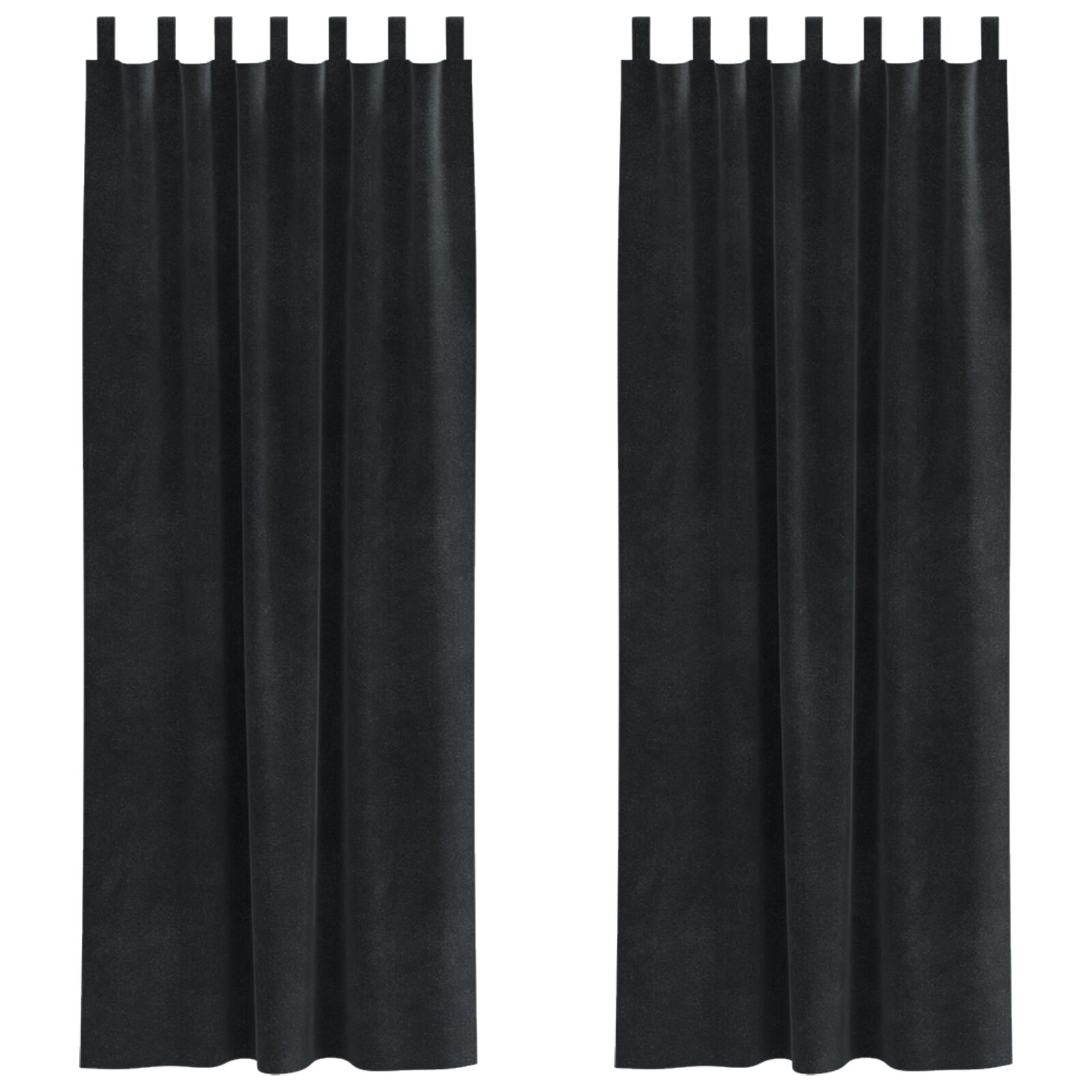 vidaXL Cortinas opacas 2 pcs Preto 140 x 260 cm Veludo