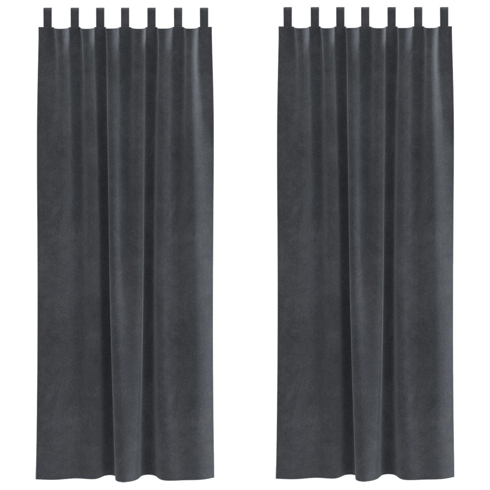 vidaXL Cortinas opacas 2 pcs Cinzento-claro 140 x 225 cm Veludo