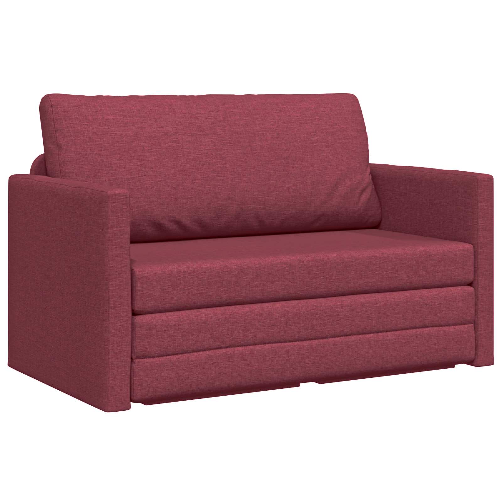 vidaXL Sofá-Cama 110cm Vinho Vermelho tecido