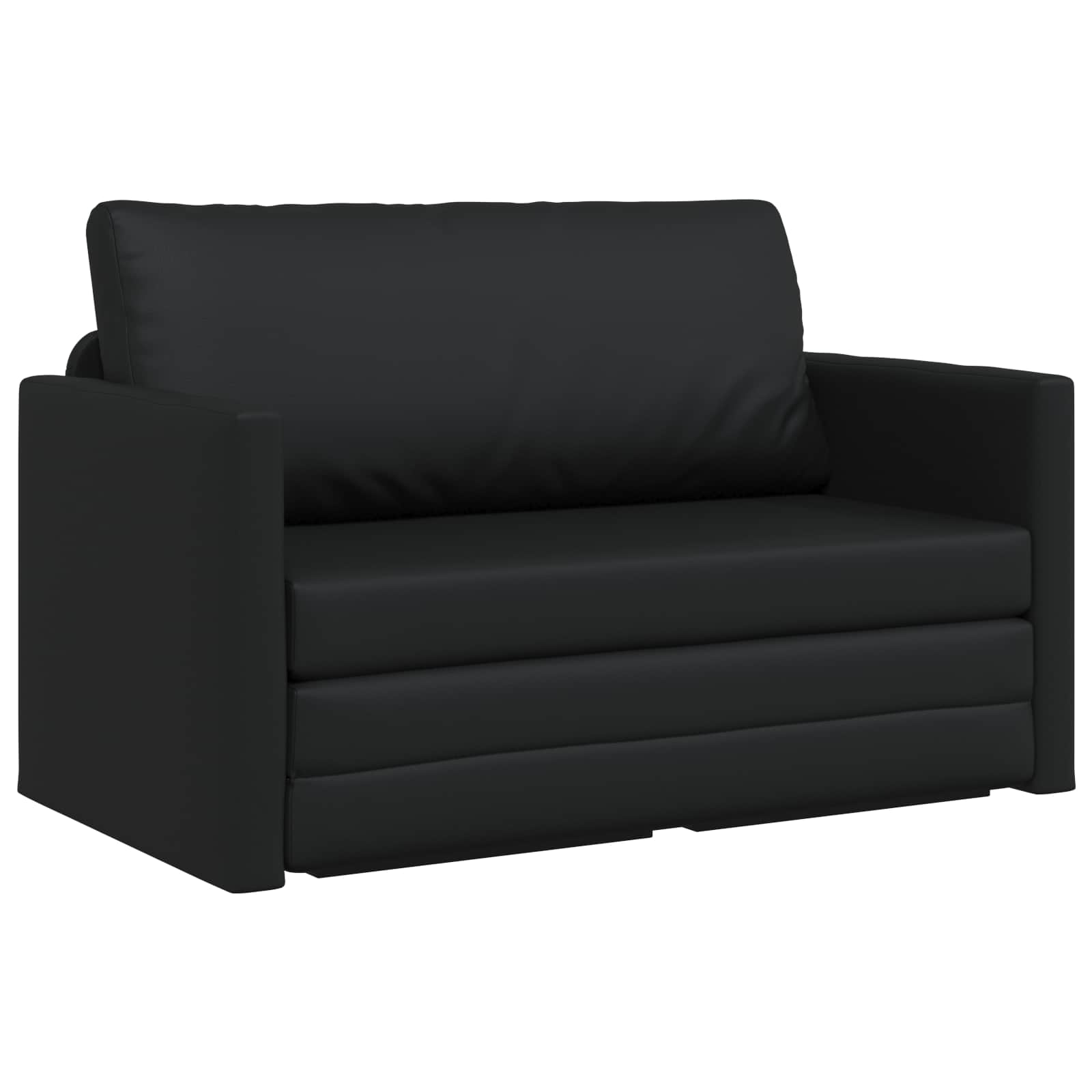 vidaXL Sofá-Cama Preto 124 x 71 x 78 cm Couro Artificial
