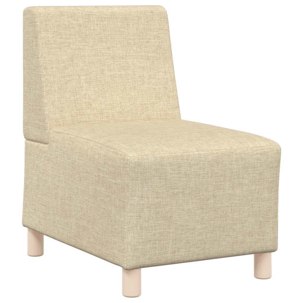 vidaXL Poltrona sem braços 55 cm tecido cor creme