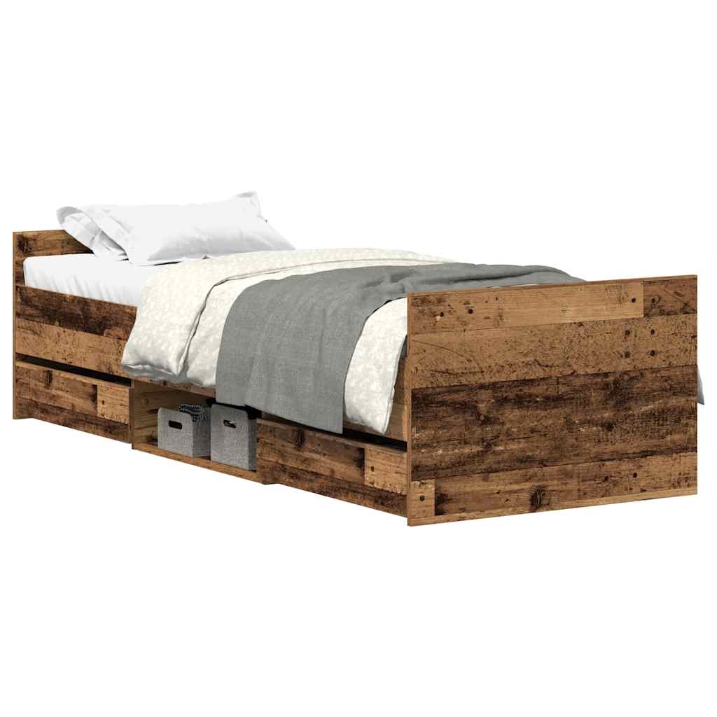 vidaXL Estrutura de cama sem colchão 90x200cm derivados de madeira
