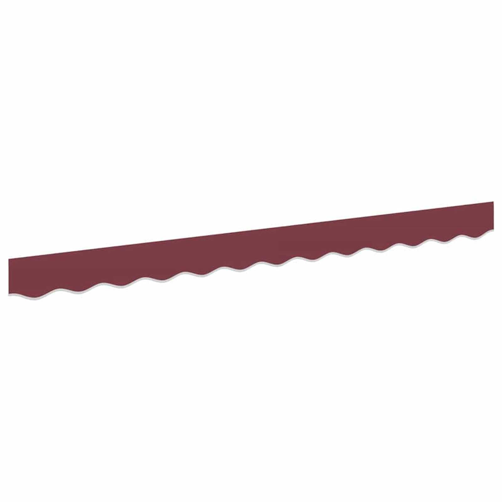 vidaXL Substituição de Valance de Toldo Listrado Bordô 2,5 m Poliéster