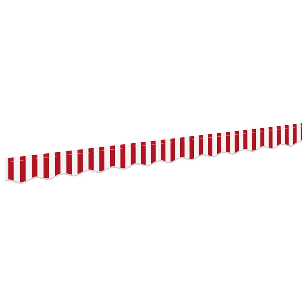 vidaXL Substituição de Valance de Toldo Vermelho e Branco 2,5 m