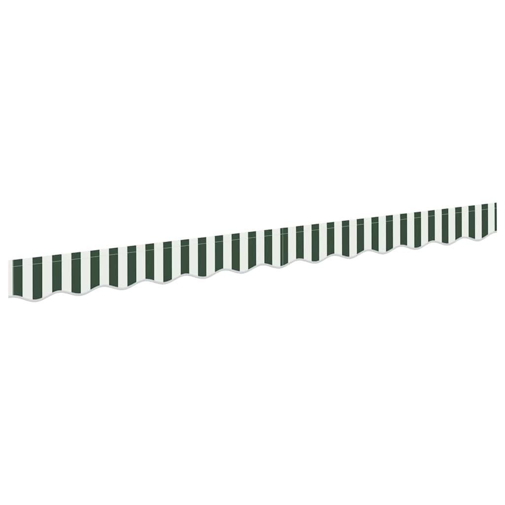 vidaXL Substituição de Valance de Toldo Verde e Branco 2,5 m Poliéster