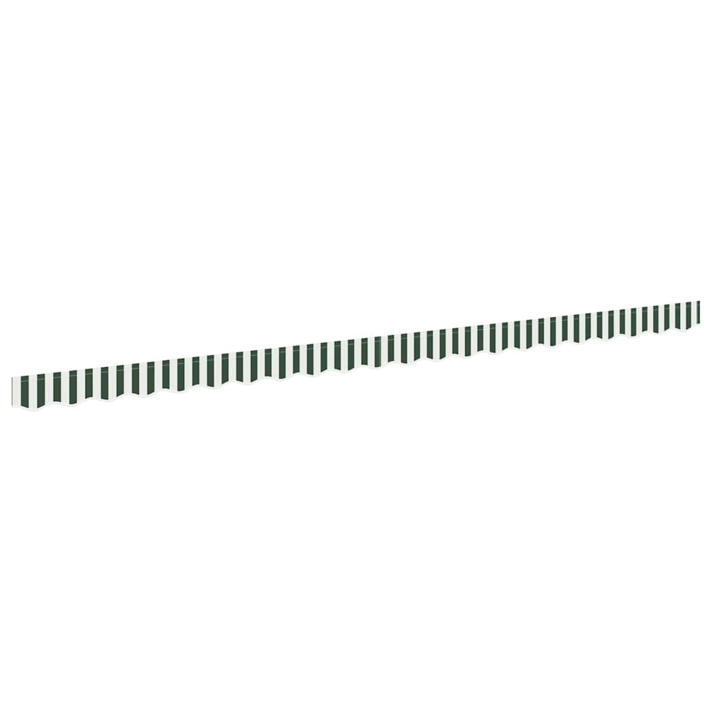 vidaXL Substituição de Valance de Toldo Verde e Branco 480 x 20 cm