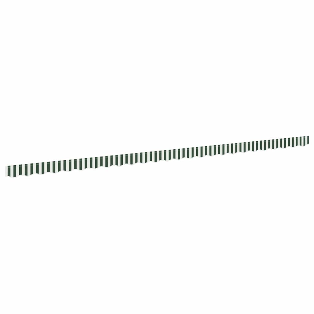 vidaXL Substituição de Valance de Toldo Verde e Branco 6 m Poliéster
