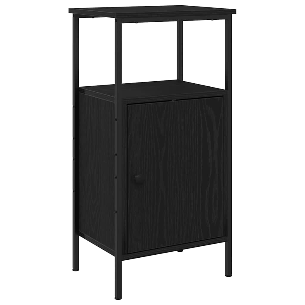 vidaXL Armário de Cabeceira Carvalho Preto 41 x 31 x 80 cm