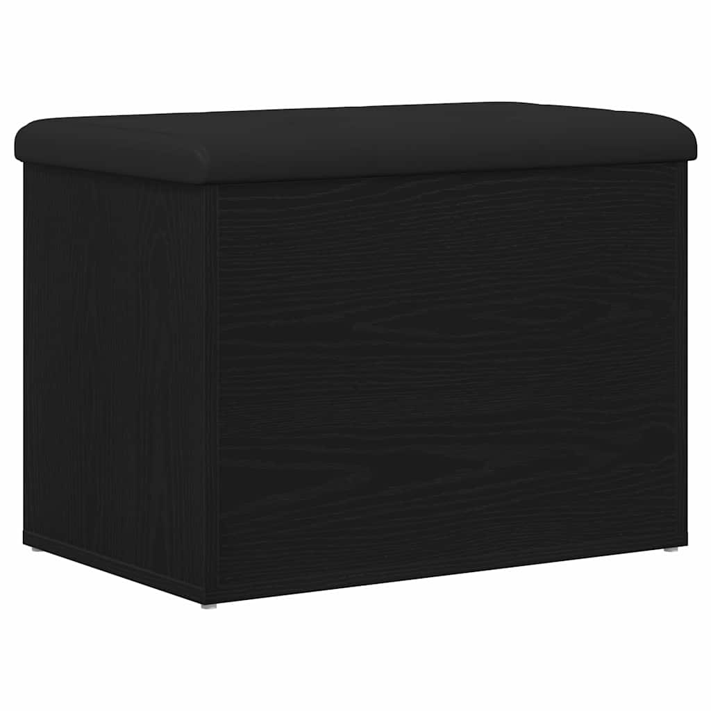 vidaXL Banco de arrumação Carvalho preto 62 x 42 x 45 cm