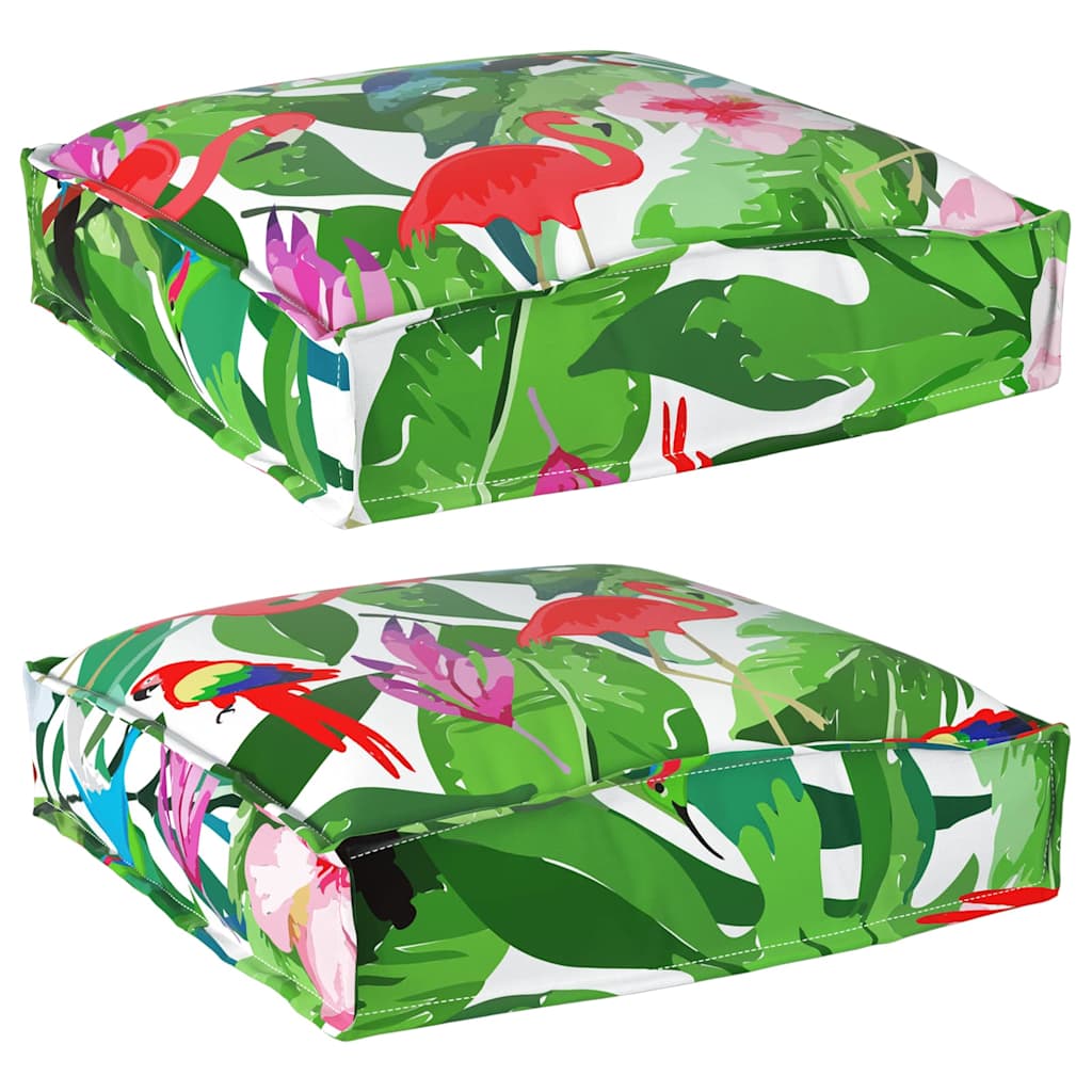 vidaXL Almofada Floral 2 pcs Multicolor 40 x 40 x 8 cm Tecido Oxford