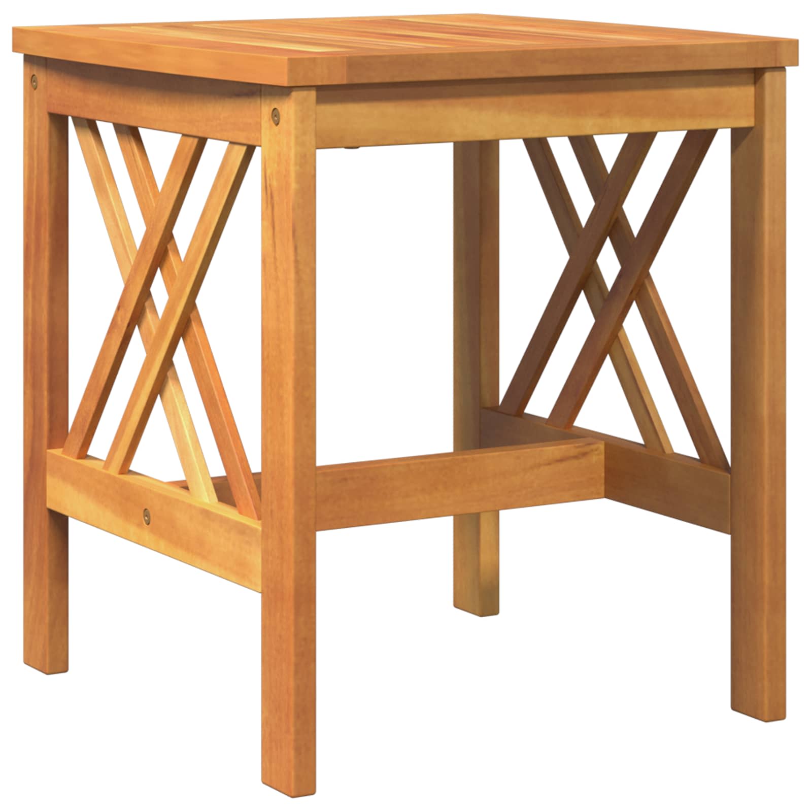 vidaXL Mesa Lateral Castanho Madeira de acácia maciça