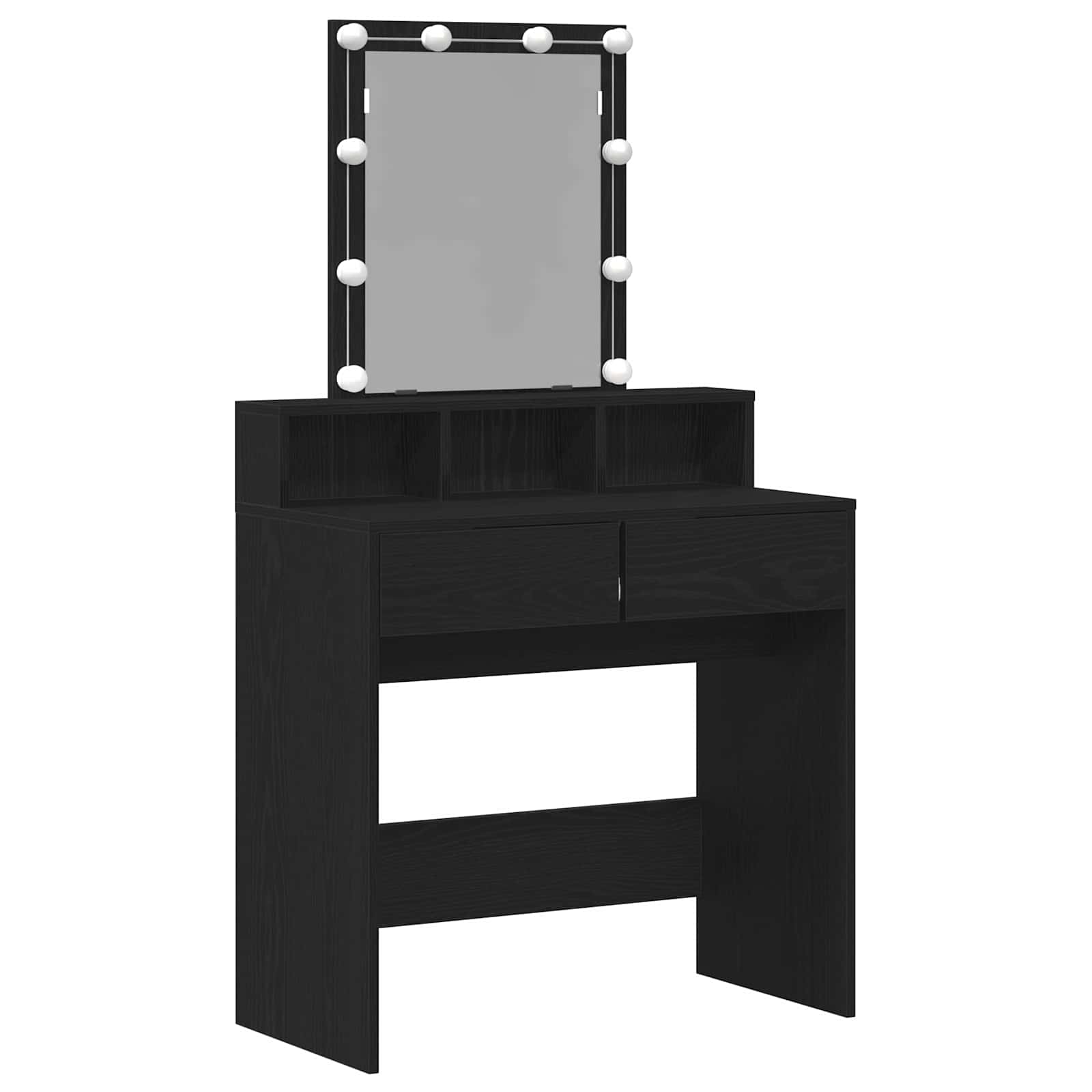 vidaXL Mesa de Maquiagem com gaveta Carvalho preto 80 x 41 x 144,5 cm
