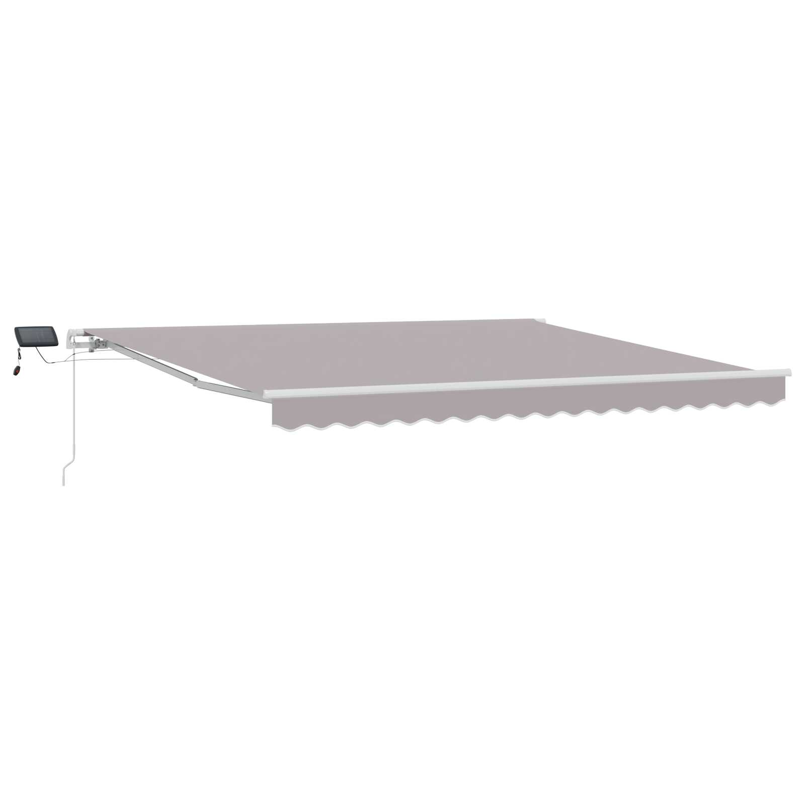 vidaXL Toldo Retrátil Cinzento-claro 400 × 300 cm Tecido e Aço