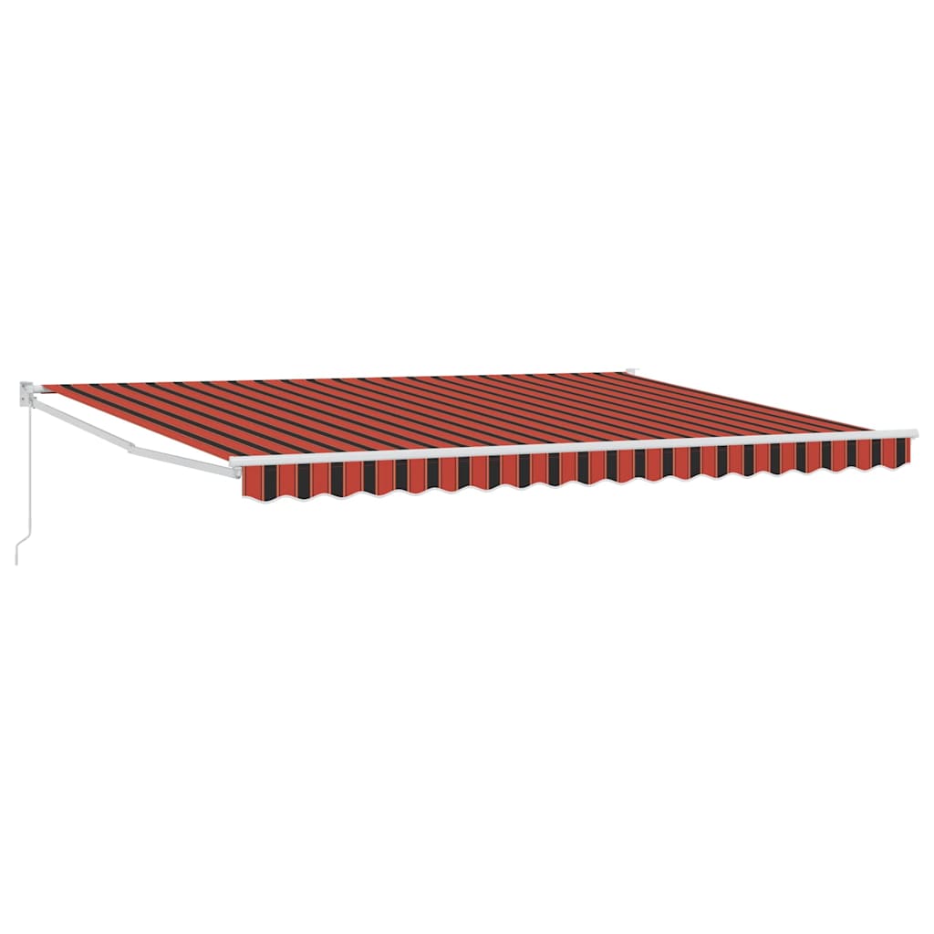 vidaXL Toldo Laranja e Marrom 450 x 300 x 165 cm Poliéster e Metal