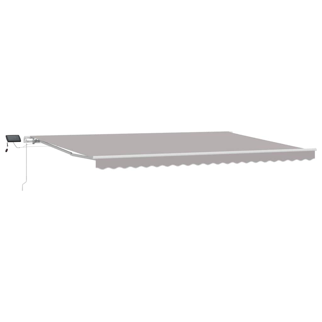 vidaXL Toldo Retrátil Cinzento-claro 500 × 300 cm Tecido e Aço