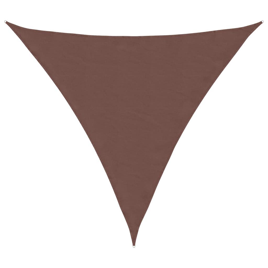 vidaXL Para-sol estilo vela 2x2x2 m oxford 100% poliéster castanho