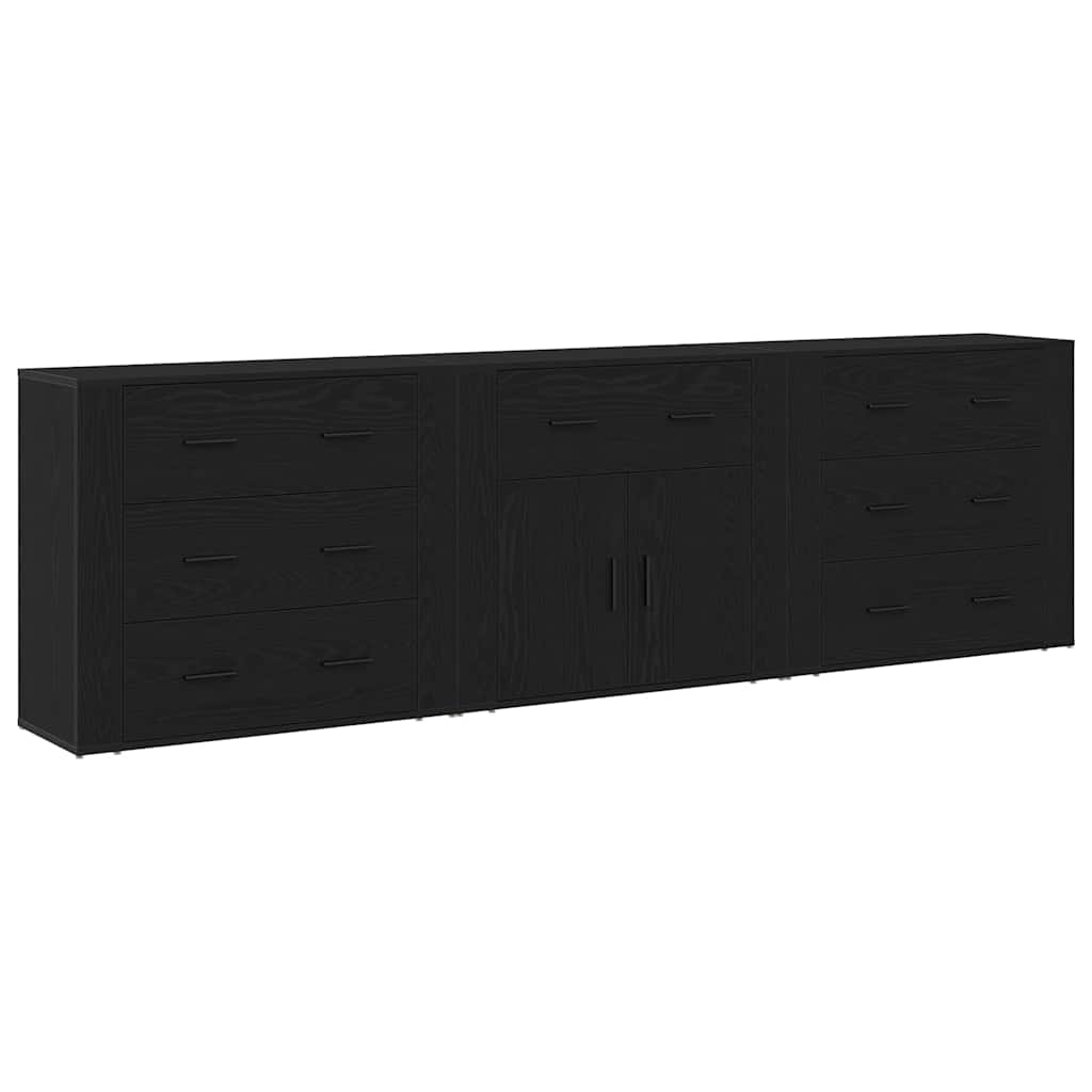 vidaXL Buffet Carvalho Preto 240 x 33 x 70 cm Madeira processada