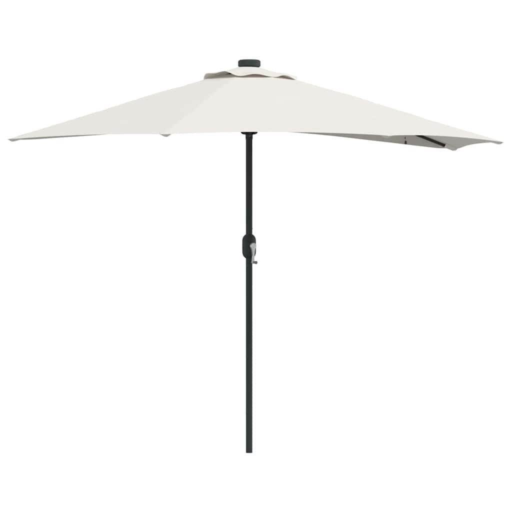 vidaXL Guarda-sol de Jardim Areia 294 x 150 x 224 cm Poliéster e Aço