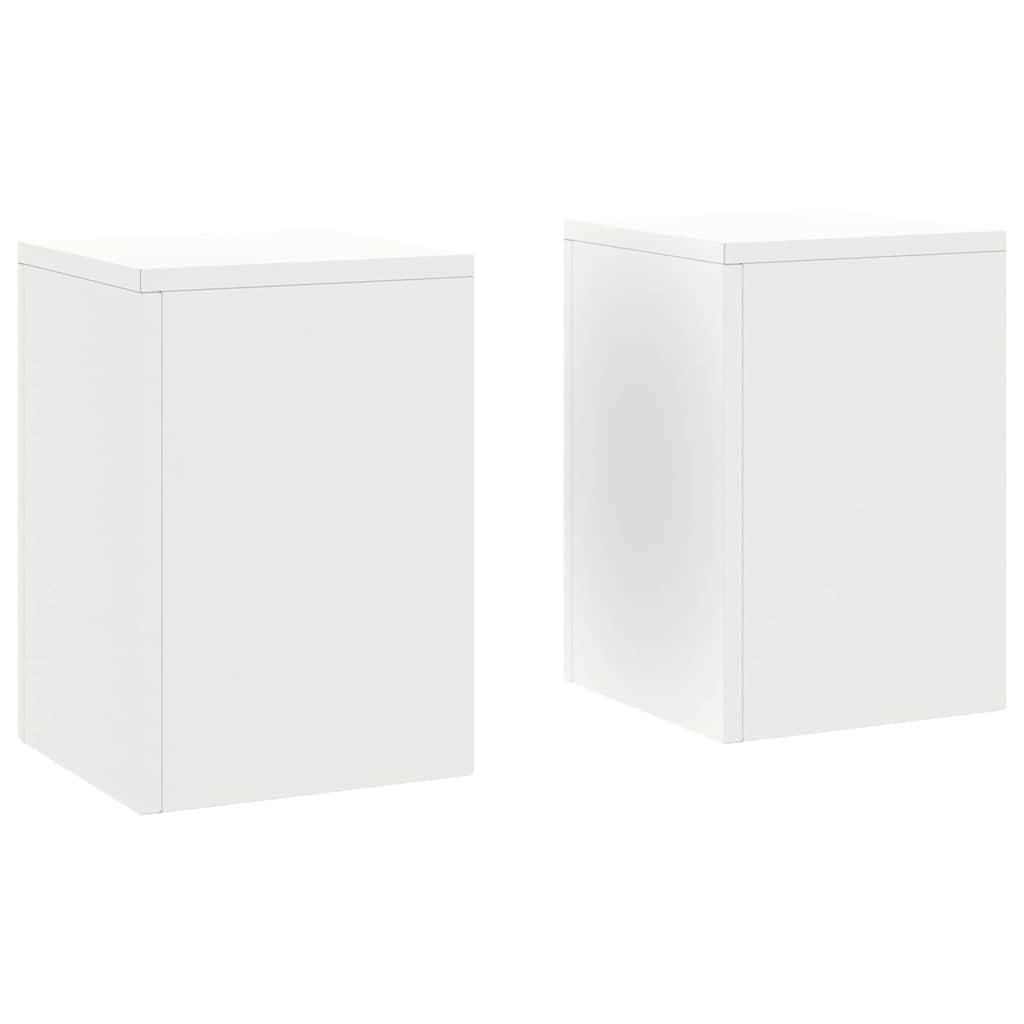 vidaXL Suporte para Plantas 2 pcs Branco 24 x 24 x 35 cm Aço