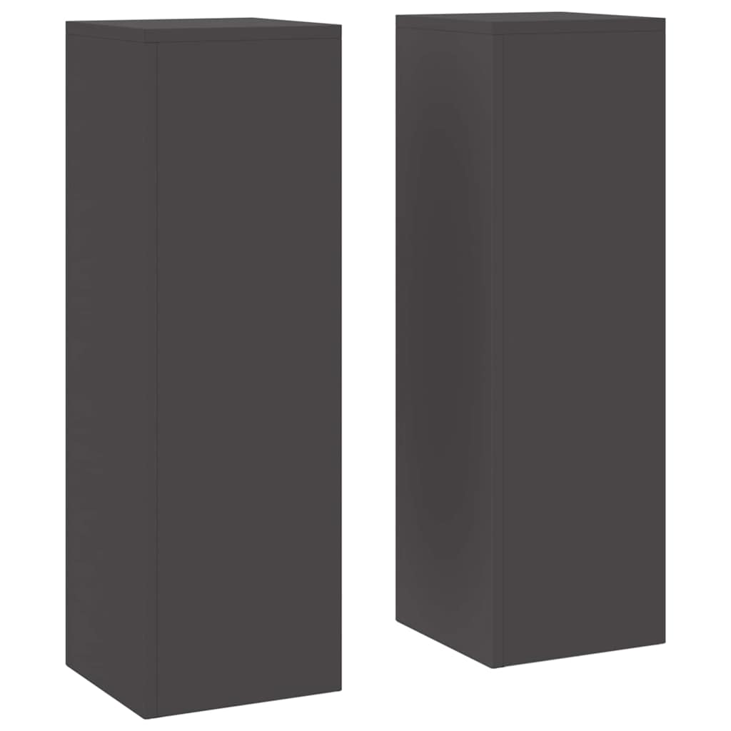 vidaXL Suporte para Plantas 2 pcs Preto 24 x 24 x 75 cm Aço